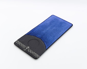 Assiette-plateau en grès fait main bleu cobalt