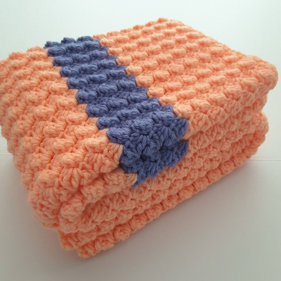 Crochet Baby Blanket Baby Girl Stroller Blanket Knit Etsy