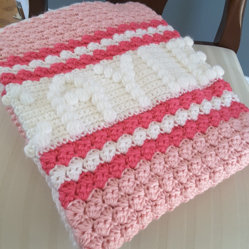 Crochet Baby Blanket Crocheted Baby Blanket Personalized Etsy