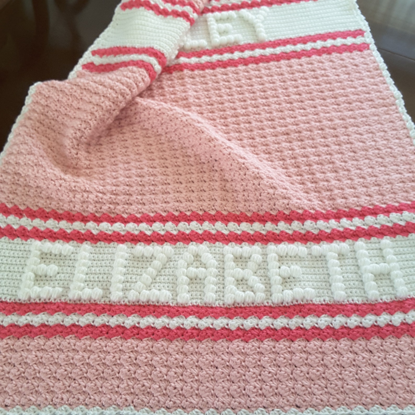 Crochet Baby Blanket Crocheted Baby Blanket Personalized Etsy