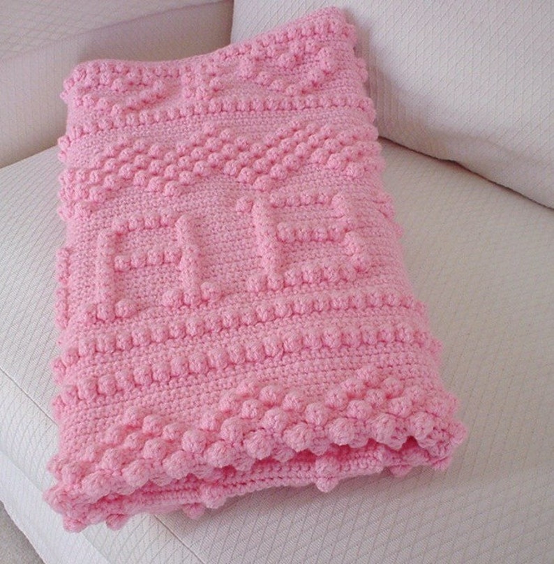 Free Crochet Pattern Puff Stitch Baby Blanket – UDNWIY