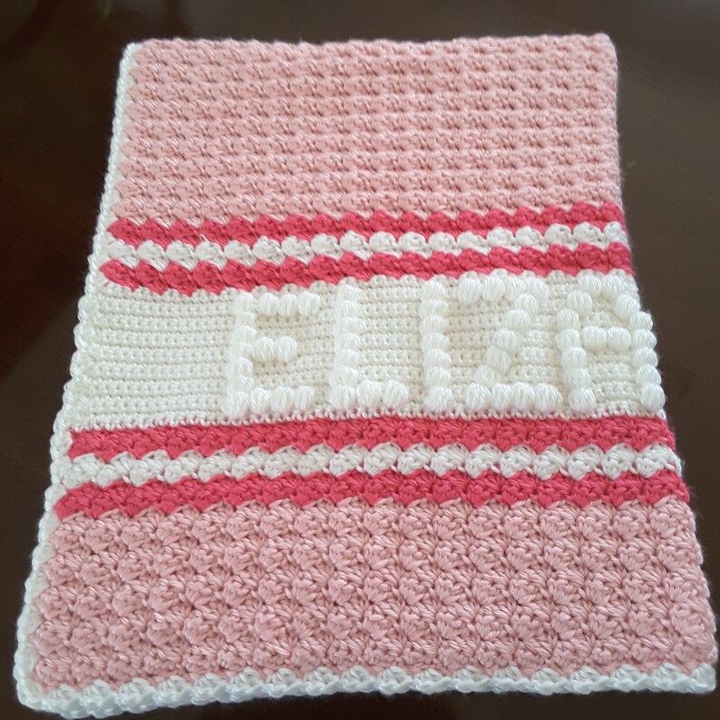 Crochet Baby Blanket Crocheted Baby Blanket Personalized Etsy
