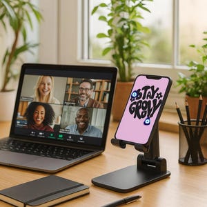 Adjustable Aluminum Cell Phone Stand: Ergonomic Design