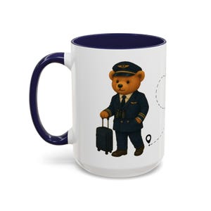 Travel-Themed Coffee Mug with Pilot Bear and Airplane Design, Perfect Gift for Travelers, Adventure Lovers, Unique Coffee Lover Mug, [...]