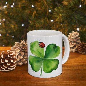 Lucky Clover Ceramic Coffee Mug - St. Patrick's Day Gift
