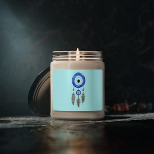 Dreamcatcher Scented Soy Candle: Boho Home Decor, Relaxing Aromatherapy