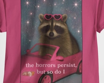 Funny Raccoon Convertible T-Shirt, Animal Lover Tee
