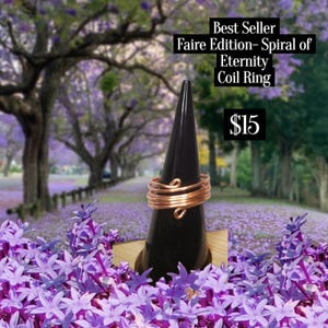 Copper Coil Ring: Spiral of Eternity, Alchemist Jewelry