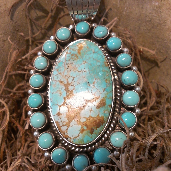 Navajo Sterling and Turquoise Pendant
