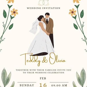 Conception d'invitations de mariage personnalisées | Numérique | PDF | Cartes d'invitation pour mariage ou fiançailles