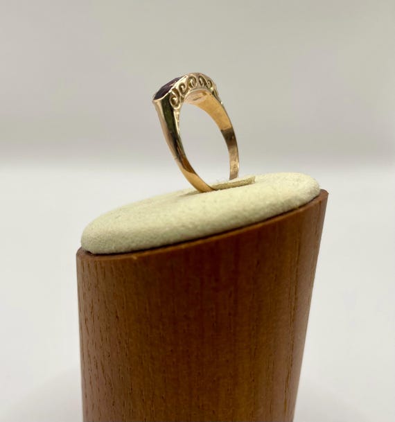 The Rose ~ Antique Edwardian Era Ruby Five Stone … - image 9