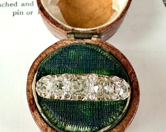 The Venus ~ Old Mine Cut Diamond Half Hoop Ring