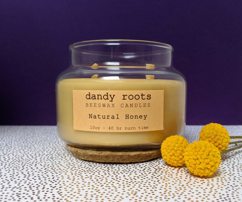 10oz Beeswax Candle 'Coconut Wax' blend 40hr Burn Etsy