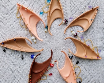 Long Colorfull Musroom Elf Ears, Custom Fairy Ears