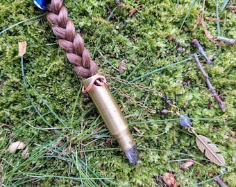 Large Recycled Brass Braid Cone, Loc Bead, Hair Bead Stopper