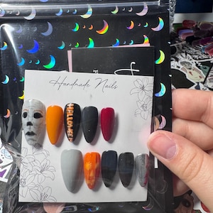 Handmade “Halloween” themed press on nails