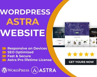 Conception de sites Web WordPress professionnels personnalisés : thème Astra Pro