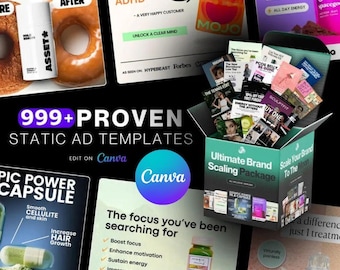 600+ Canva Ad Templates: E-commerce Facebook & Instagram Ads (Digital Download)