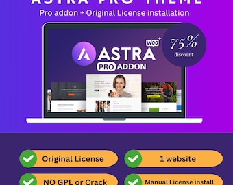 Dodatek Astra Pro: Usługa instalacji wtyczki WordPress – licencja na 1 rok