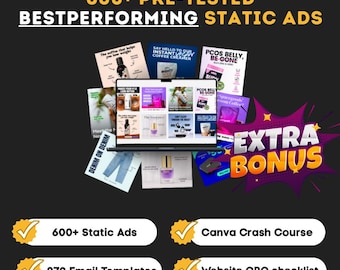 Canva Ad Templates: Shopify & E-commerce Ads (Digital Download)