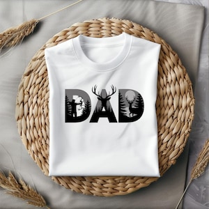 Camiseta para papá cazador de ciervos (Día del Padre) / Papá caza querido / El mejor regalo para papá (camisetas, tazas, tarjetas y más) / Camisetas PNG de caza de ciervos
