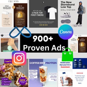 600+ E-commerce Ad Templates: High Conversion Canva Designs (Digital Download)