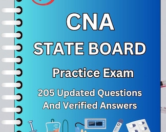 CNA State Board Exam: 205 Practice Questions & Answers (Digital Download PDF)