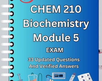 CHEM 210 Biochemistry Module 5 Exam: Portage Learning (PDF Download)