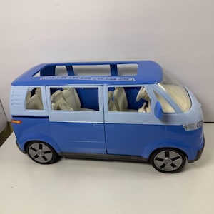 RARE Barbie Volkswagen Microbus VW Van W/working Horn Blue on Blue