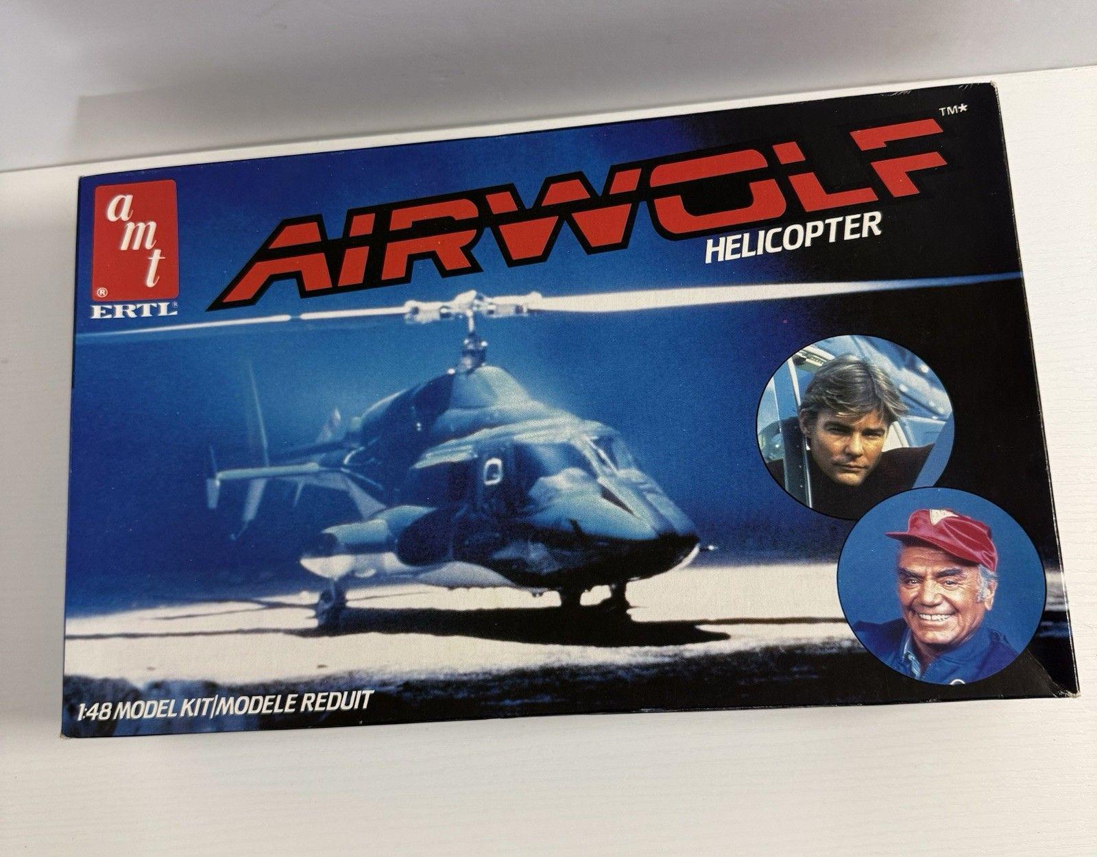 Rare 1984 - Airwolf Helicopter Plastic Model Kit by AMT/ERTL | No