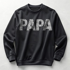 PAPA Word Art svg png jpg | Dad Traits Typography Design | Father’s Day Shirt Sublimation Cut File