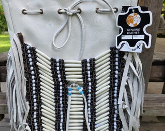 Handmade Leather Fringe Bag: Western Boho Cowgirl Style