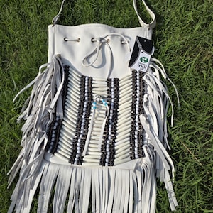 Leather fringed bag western style boho bag Handmade cowgirl Leather shoulder bag, Gift for her