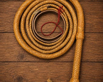 16 plaits Handmade Cowhide Leather Bullwhip Indiana Jones Style
