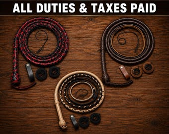 16 plaits Handmade Cowhide Leather Bullwhip Indiana Jones Style