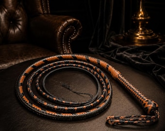 16 plaits Handmade Leather Bullwhip Indiana Jones Style Zorro Cosplay Prop