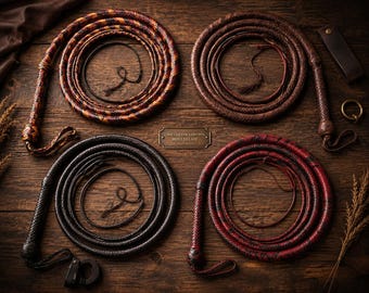 16 trenzas, látigo de cuero de vaca hecho a mano, estilo Indiana Jones, accesorio para cosplay