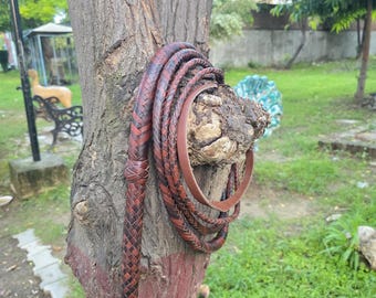 Handcrafted Cowhide Leather Bullwhip Indiana Jones Style