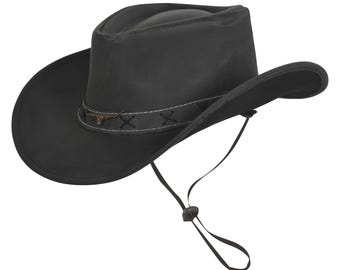 Handmade Western Style Cowhide Leather Cowboy Hat