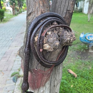 Handmade Cowhide Leather Bullwhip Indiana Jones Style