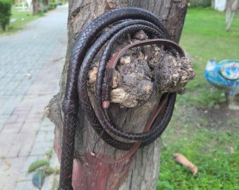 Handmade Cowhide Leather Bullwhip Indiana Jones Style