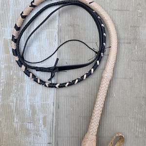 Handmade Leather Bull whip 06ft to 12ft , 16 plaits Real cowhide Leather bullwhip Equestrian whip Heavy Duty