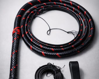 Handgefertigte Leder Bullwhip Indiana Jones Style