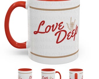 Amor Profundo / Taza de café de 325 ml con diseño inspirado en la música Kpop / ¿Puedes nombrar mi grupo masculino de Kpop favorito y la canción que me inspiró? / Regalo de cumpleaños y San Valentín