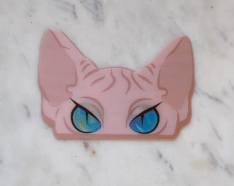 Sphinx Katze Peeker Vinyl Aufkleber 3D Bewegung/Animiert | Katzen Aufkleber | Katzen Aufkleber | Peeker Aufkleber | Wasserfest