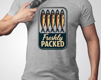 Freshly Packed Sardine Can Graphic Shirt | Fisherman Shirt