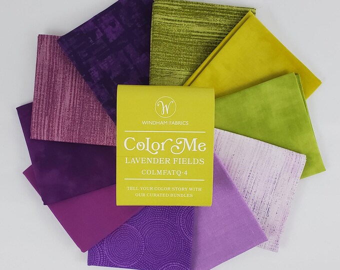 10 Fat Quarter Bundle - Color Me Lavender Fields by Windham Fabrics ...