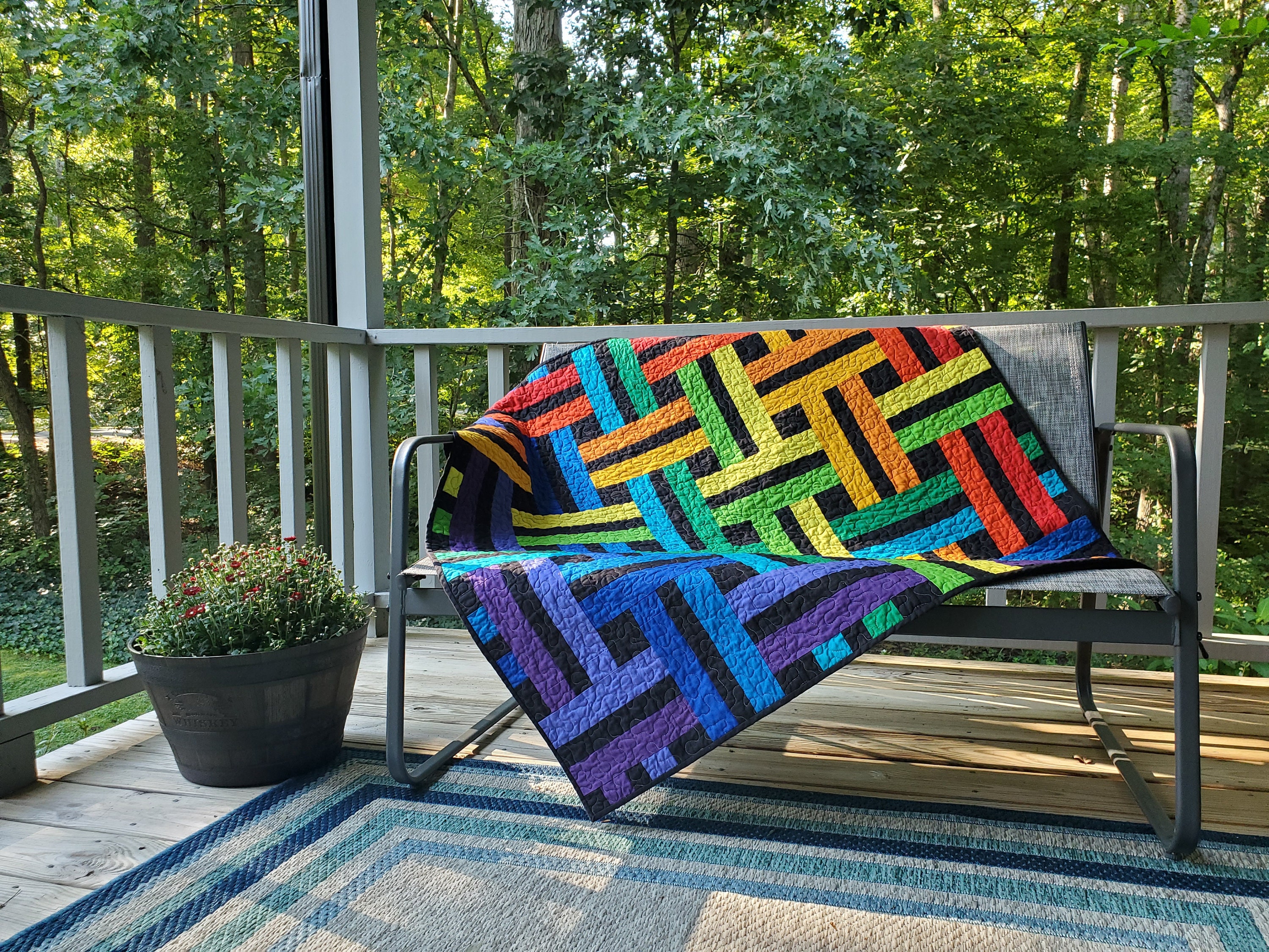 PDF Quilt Pattern - Woven Rainbow - Jelly Roll Friendly, by Quilts-to ...