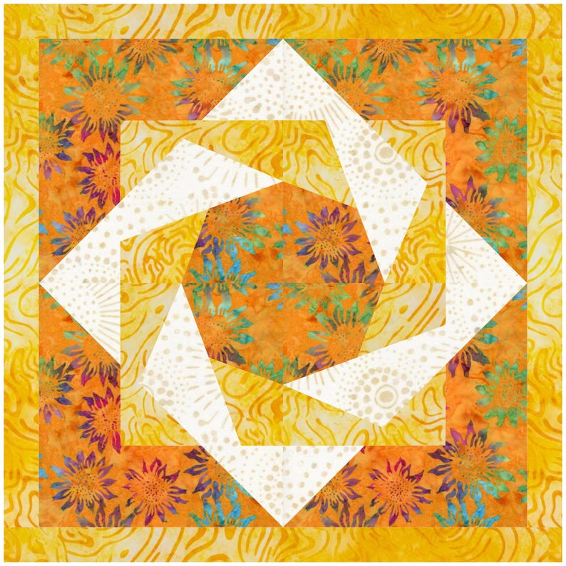 Intertwined Squares —FPP Block Bundle - Finished Block Sizes 4”, 6”, 8 ...