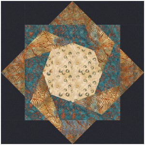 Intertwined Squares —FPP Block Bundle - Finished Block Sizes 4”, 6”, 8 ...